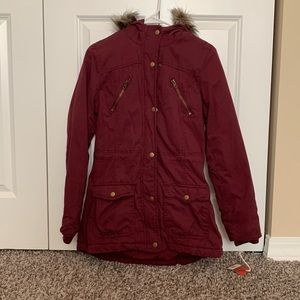Target Thick Maroon Parka Jacket